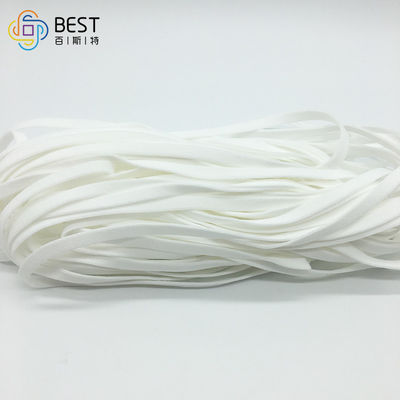 μαλακό στρογγυλό ελαστικό σκοινί 3.5mm 3mm για το λευκό Earloop ζωνών μασκών προσώπου