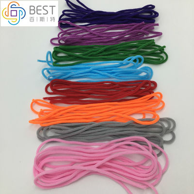 Ελαστικό λουρί 2.8mm 3mm Earloop ζωνών χρώματος μασκών προσώπου