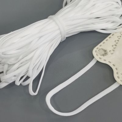ελαστικό σκοινί Earloop ζωνών βρόχων αυτιών 3.5mm μαλακό ελαστικό επίπεδο για τη μάσκα προσώπου