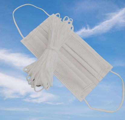 3.5mm 5mm επίπεδος ελαστικός σκοινιού βρόχος Earing ζωνών αυτιών Earloop πολυεστέρα τεντωμάτων άσπρος