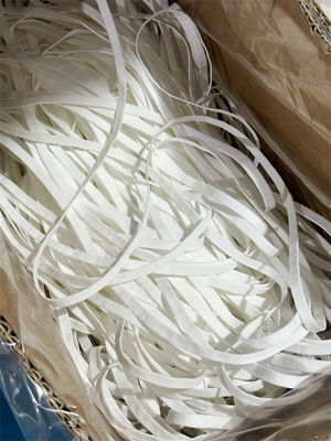 επίπεδος βρόχος αυτιών Spandex πολυεστέρα 6.5mm για το λευκό μασκών προσώπου N95